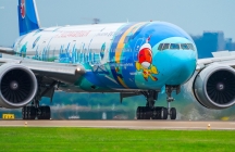 近在咫尺看波音777降落 GE90的声音太强了